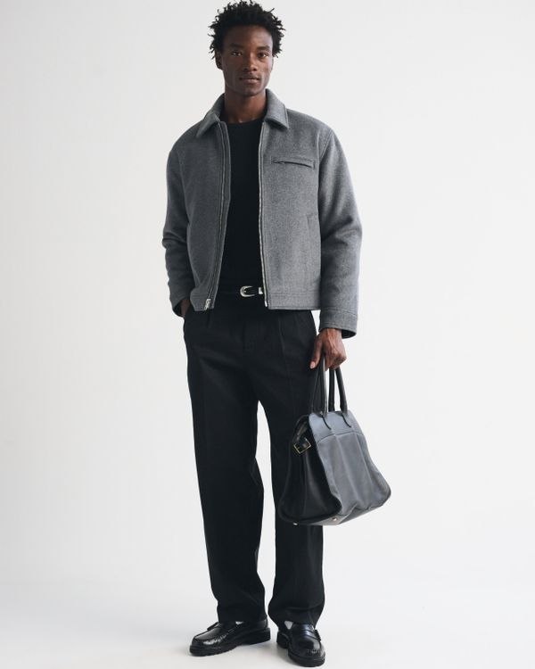Abercrombie & Fitch Wool-Blend Zip Jacket