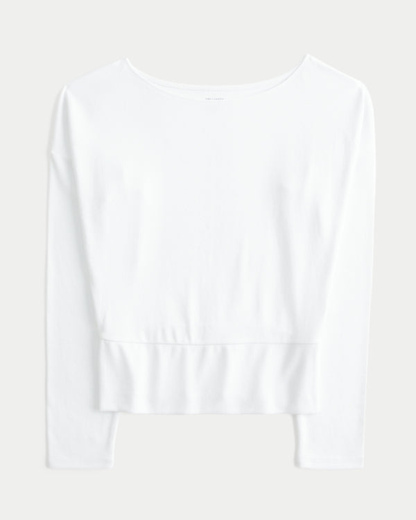 Hollister Banded Knit Off-the-Shoulder Top