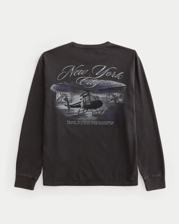 Hollister Relaxed Cotton Long-Sleeve Striped Tee