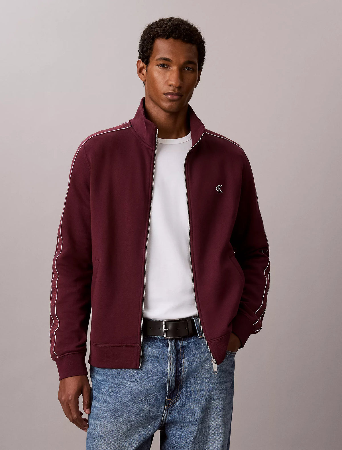 Calvin Klein Logo Tape Full Zip Jacket