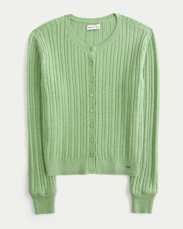 Hollister Textural Cable-Knit Cardigan