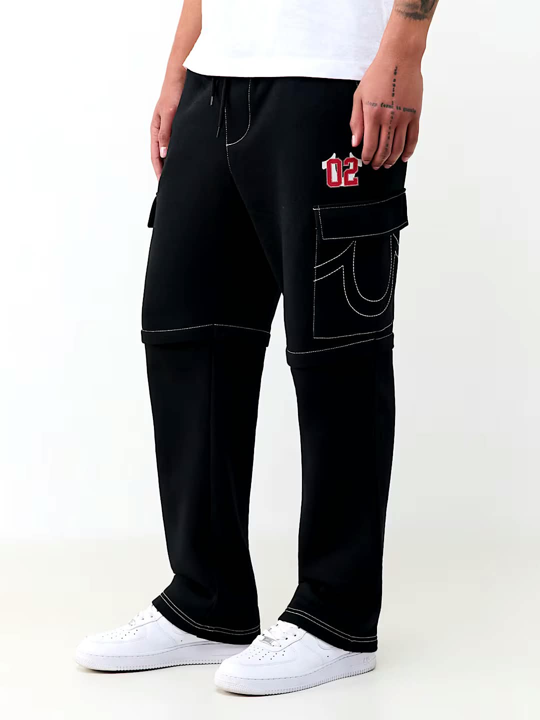 True Religion contrast mfg cargo sweatpant