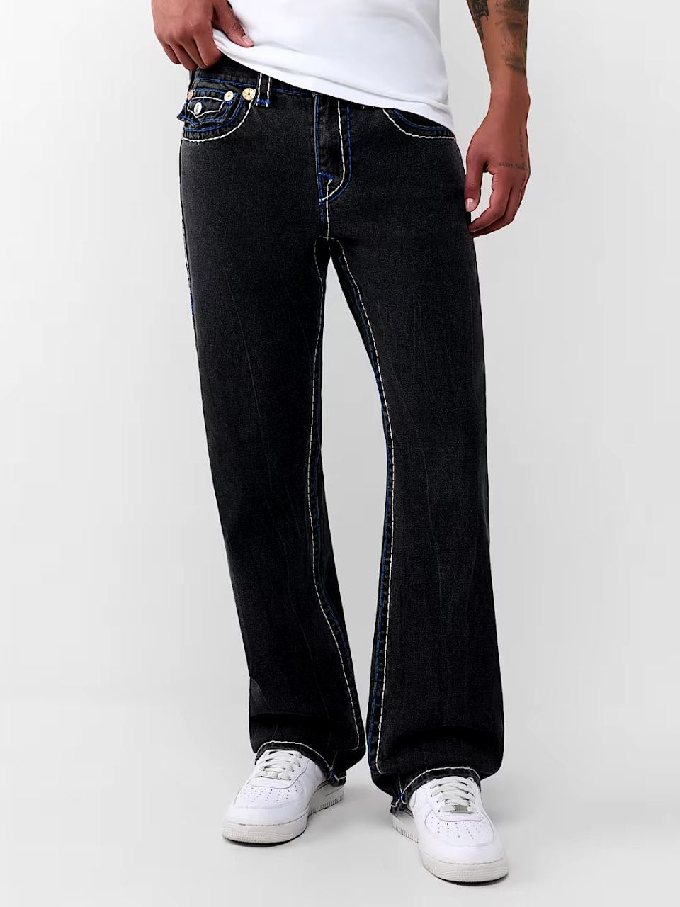 True Religion billy super t flap bootcut jean 34