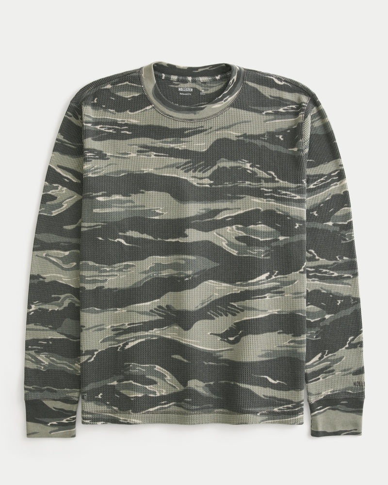 Hollister Relaxed Long-Sleeve Thermal Crew Shirt