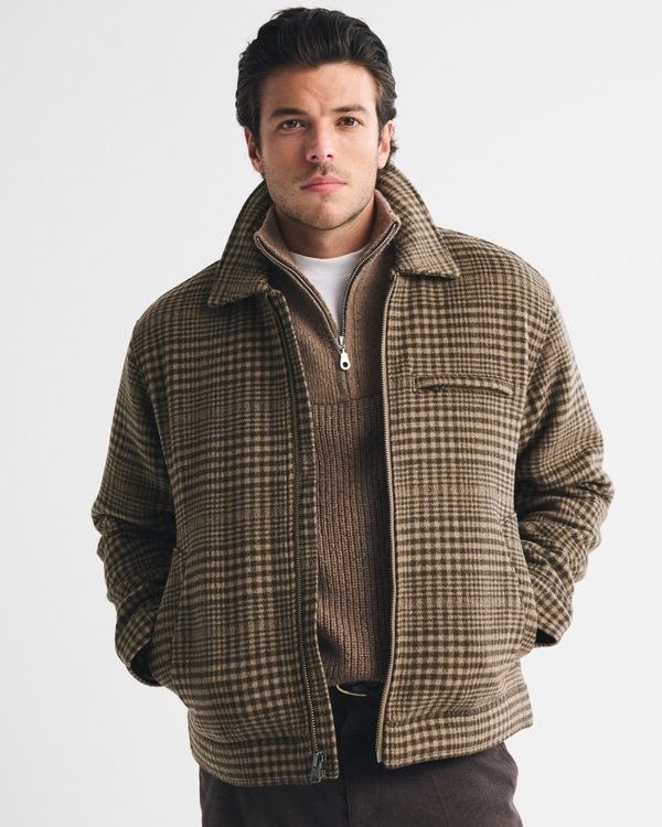 Abercrombie & Fitch Wool-Blend Zip Jacket
