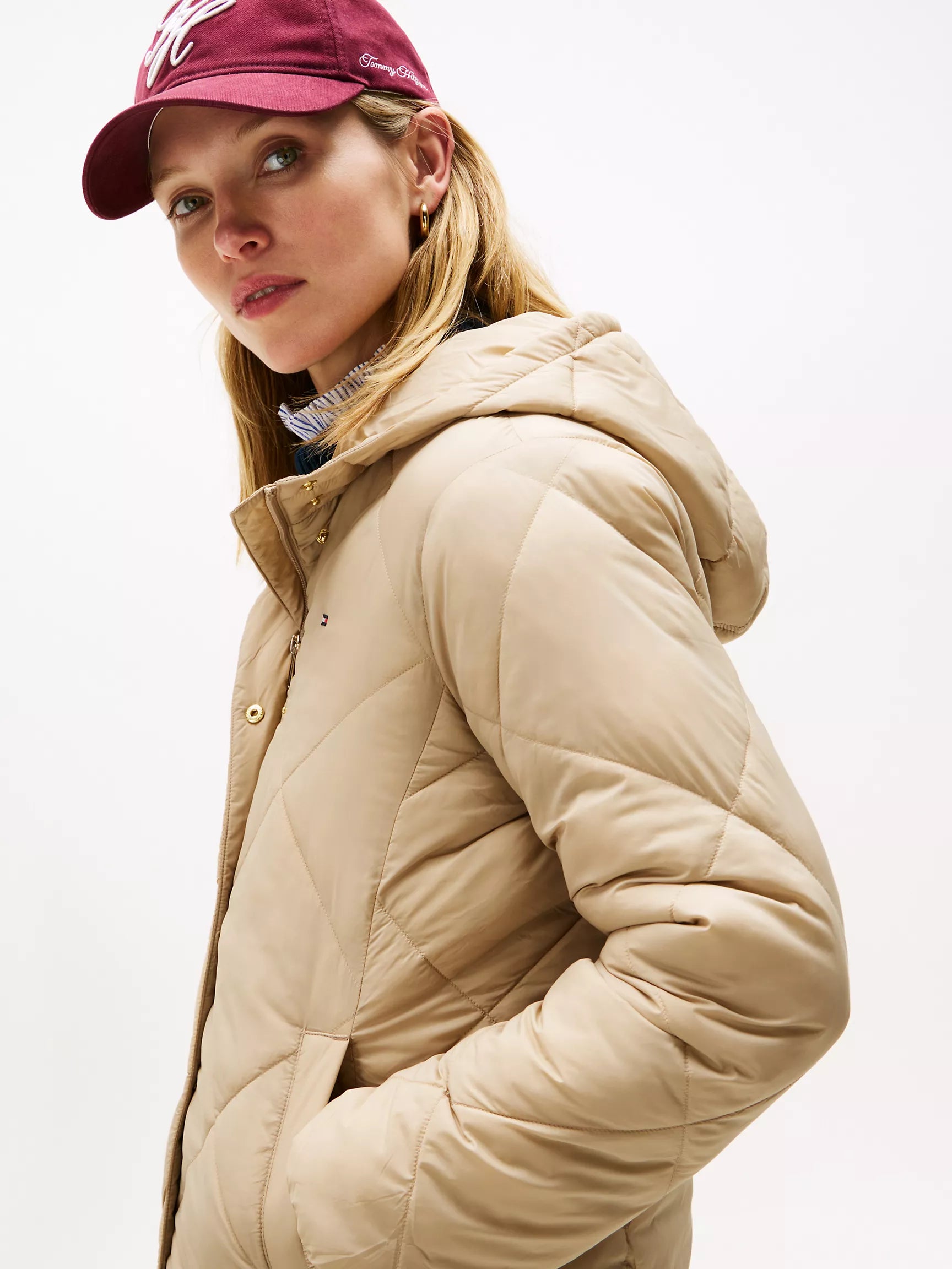Tommy Hilfiger Lightweight Hooded Padded Quilted Jacket