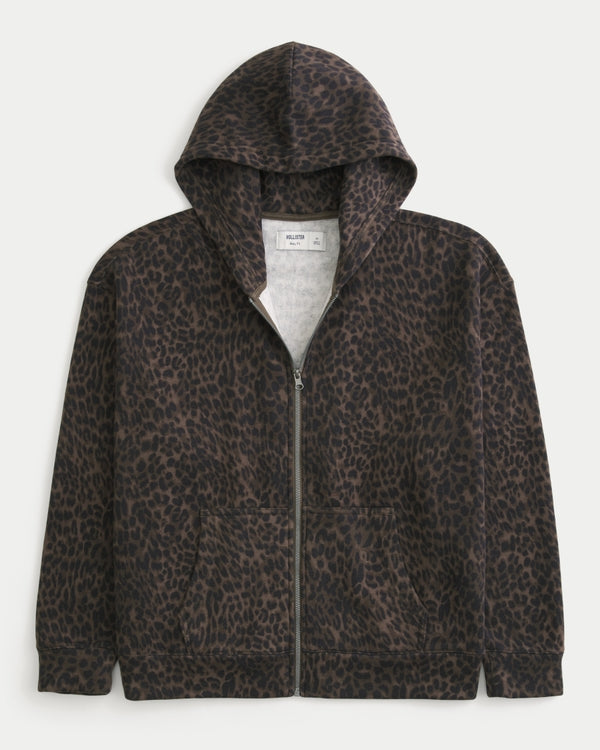 Hollister Boxy Zip-Up Hoodie
