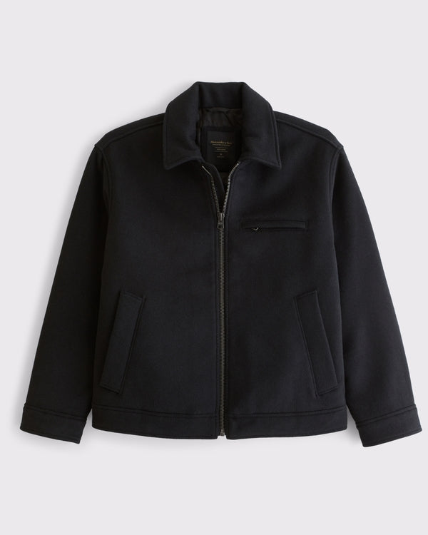 Abercrombie & Fitch Wool-Blend Zip Jacket