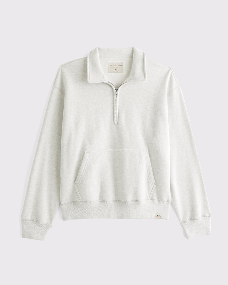 Abercrombie & Fitch Heritage Heavyweight Half-Zip Sweatshirt