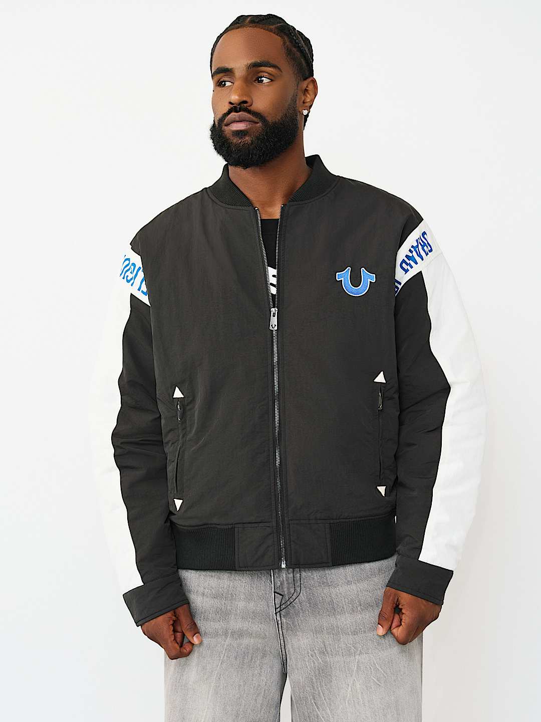 True Religion logo chopper jacket