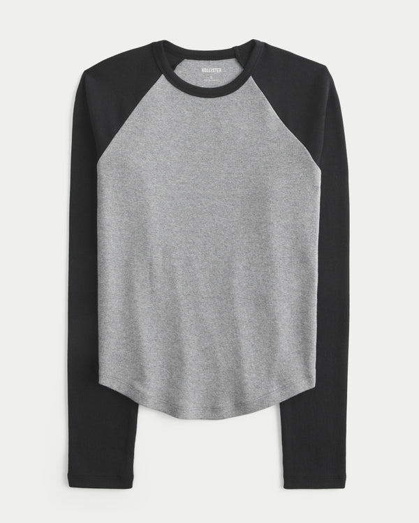 Hollister Long-Sleeve Raglan Crew T-Shirt