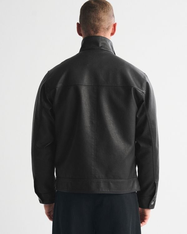 Abercrombie & Fitch Vegan Leather Zip Jacket
