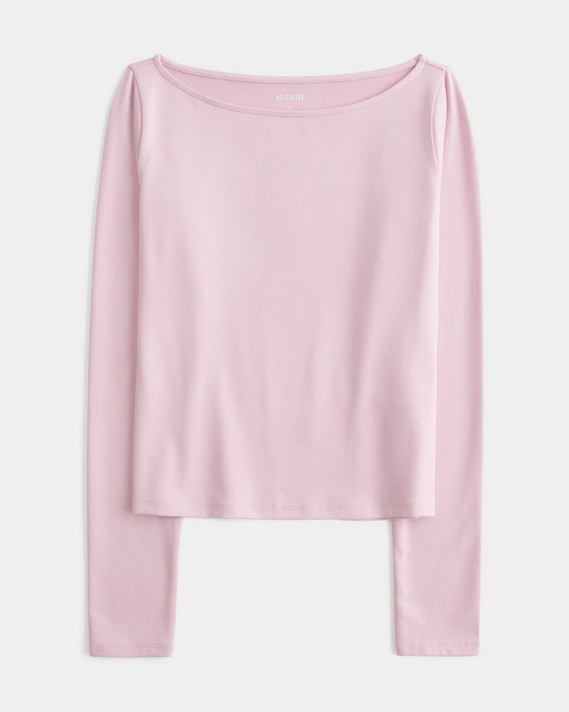 Hollister Soft Stretch Seamless Fabric Slash-Neck Top