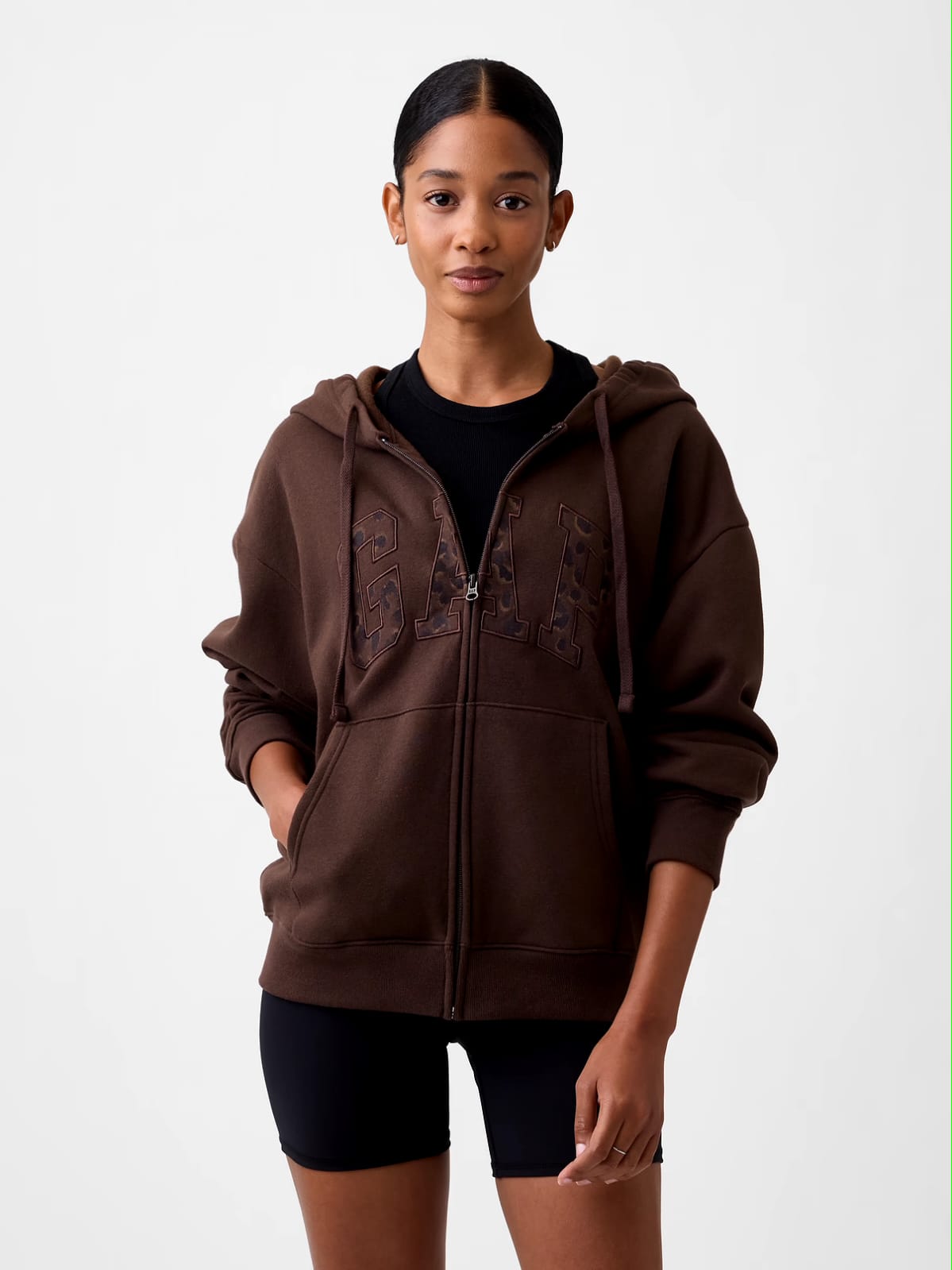 Relaxed Gap Logo Zip Hoodie
