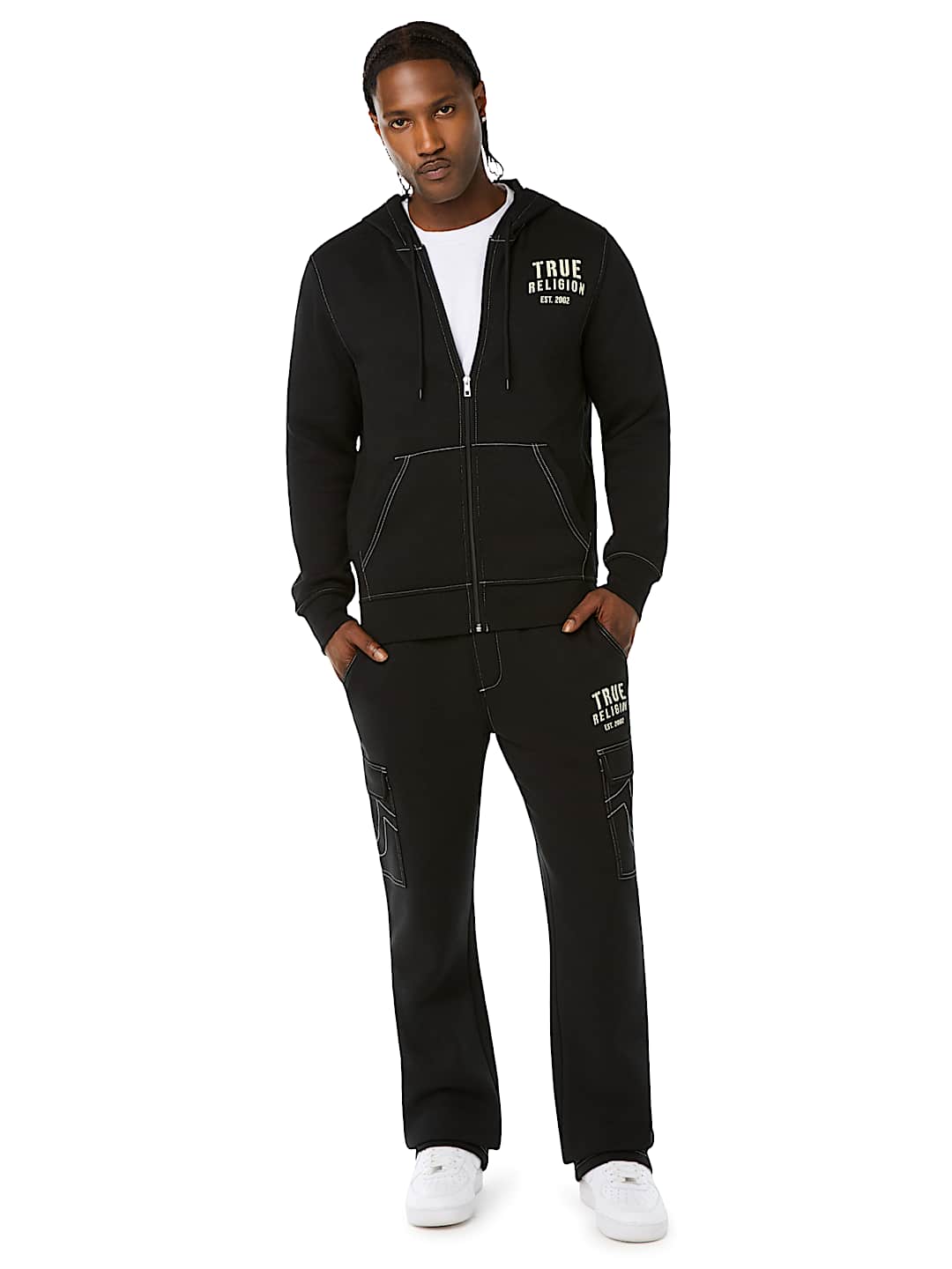 True Religion winged logo zip hoodie