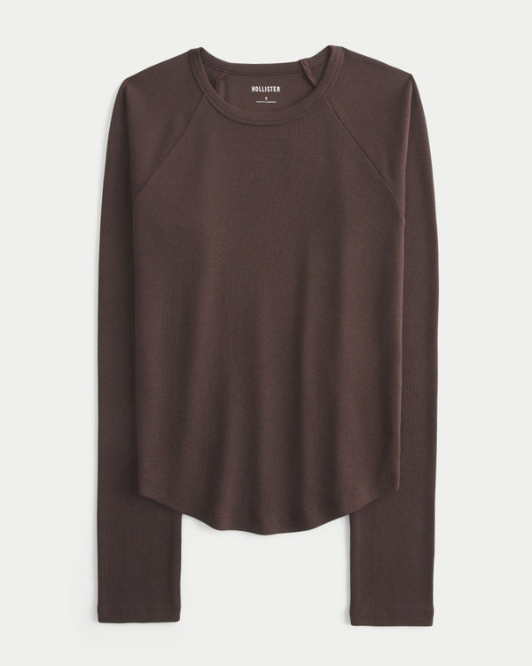 Hollister Long-Sleeve Raglan Crew T-Shirt