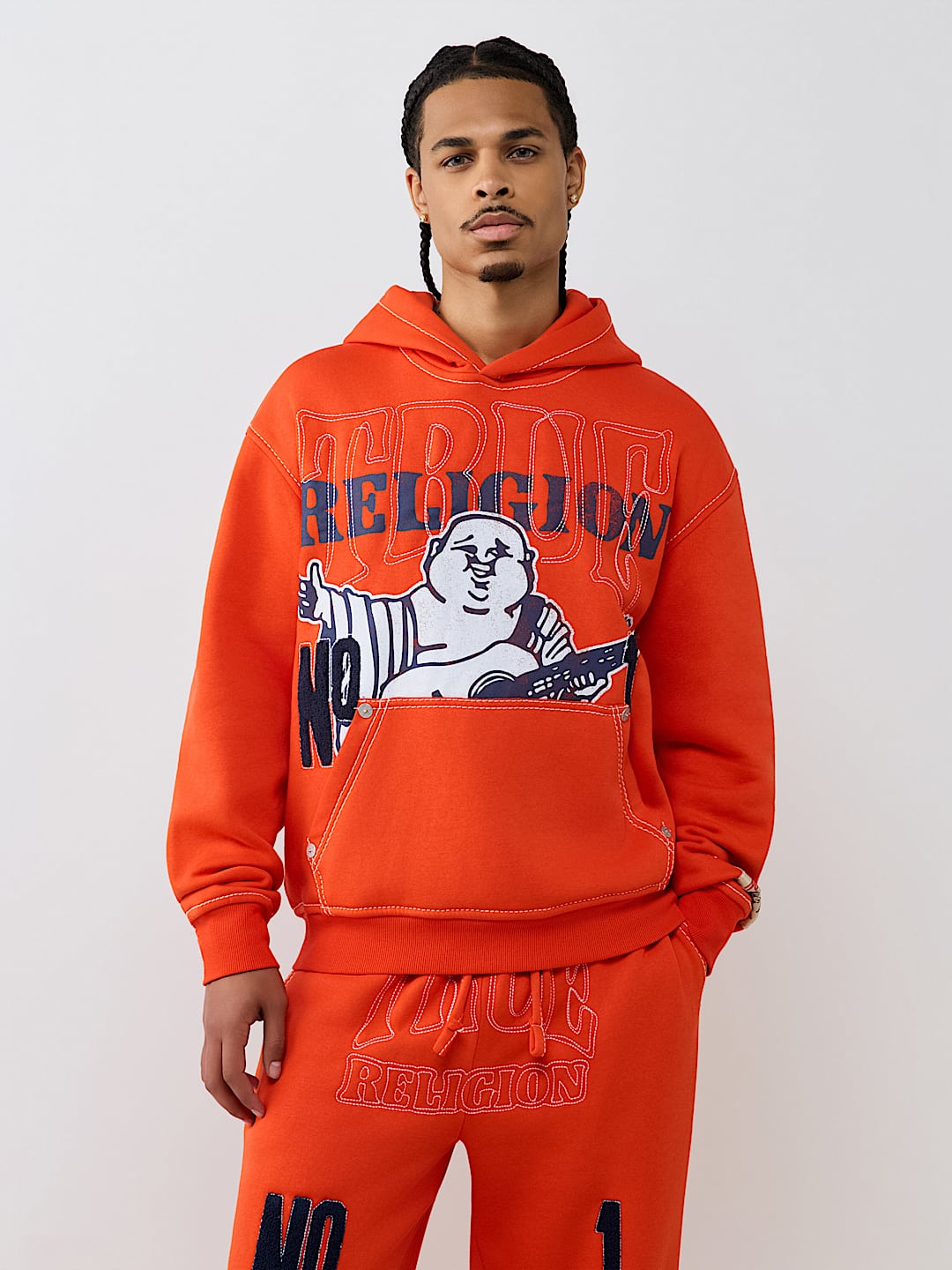 True Religion no. 1 logo big t hoodie