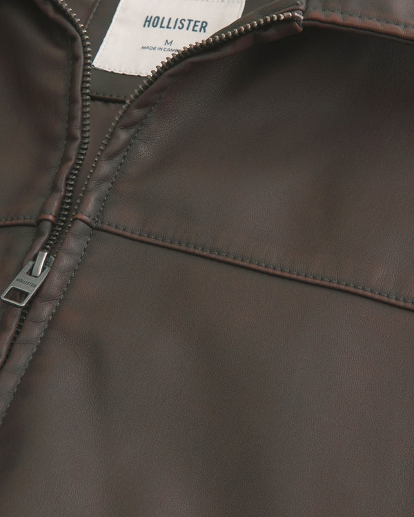 Hollister Faux Leather Harrington Jacket