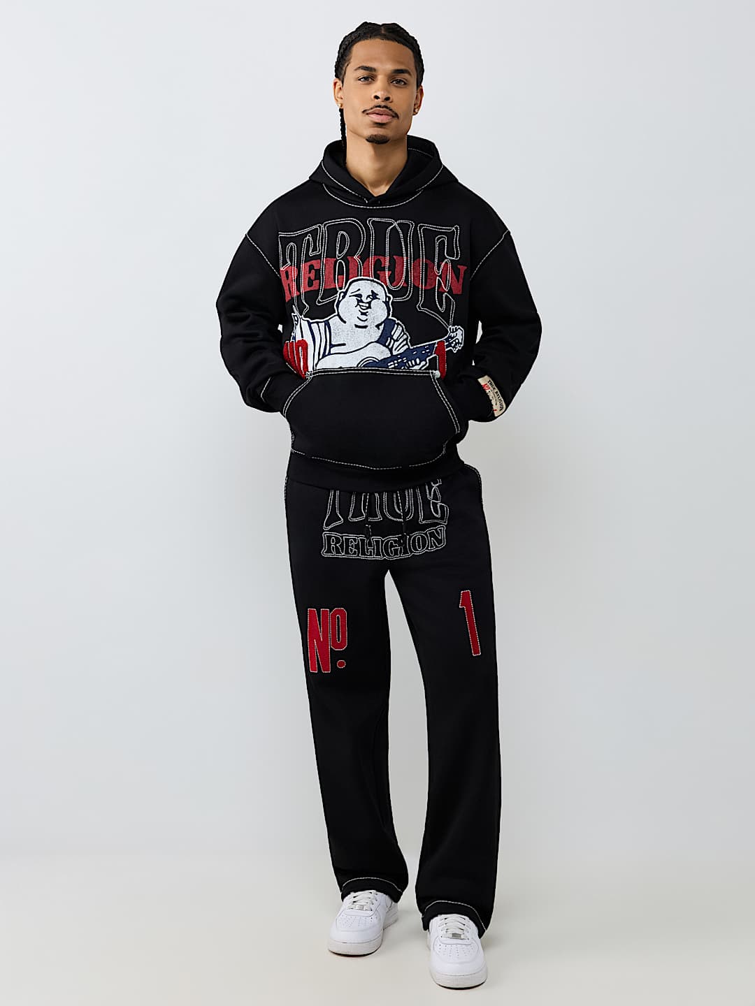 True Religion no. 1 logo big t hoodie